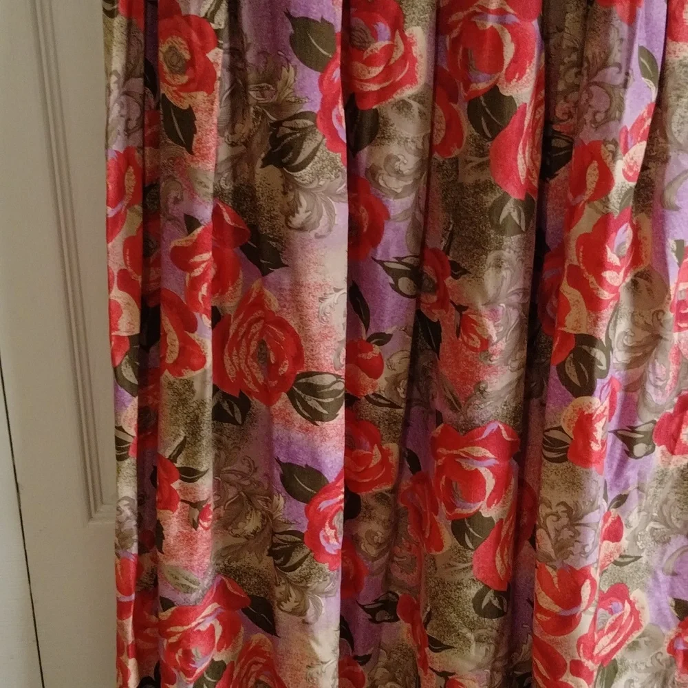 Vintage floral pleated maxi skirt Pendalton size 8 festival - Picture 4 of 11